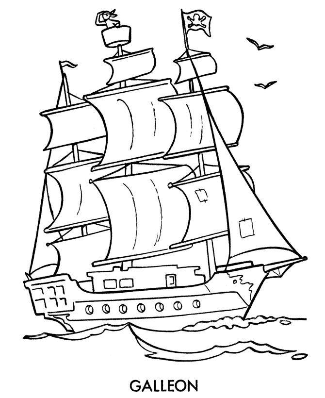 Cartoon Pirates Coloring page