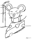 anime Mouse surfin cheese