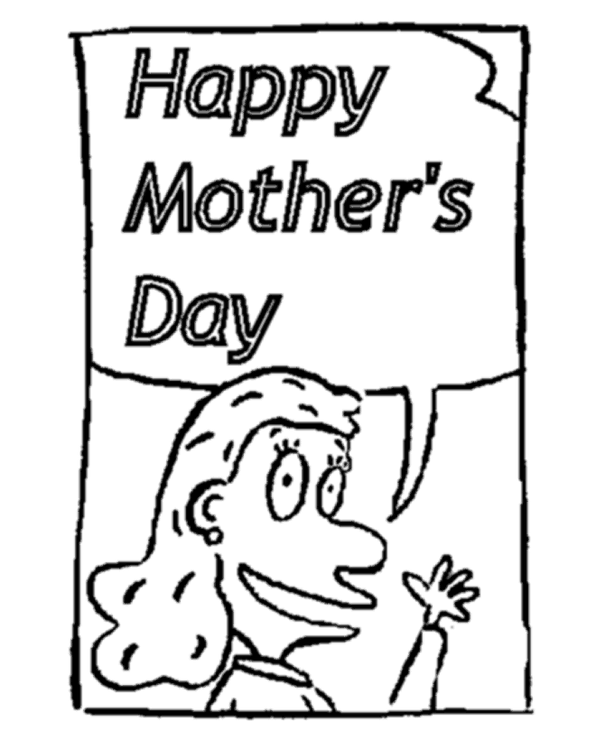 a Special present for Mother on Mother's Day from Daughter | Mother's Day Coloring Page