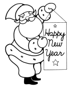 Happy New Year Day coloring page