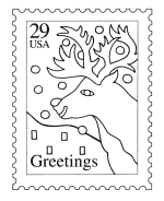 Holidays postage stamp coloring sheets and activity page