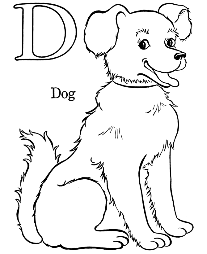 Alphabet Coloring pages - Letter D 