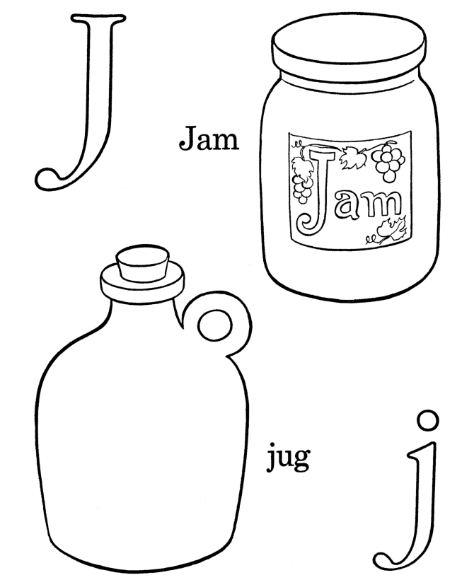 Alphabet Coloring pages - Letter J 