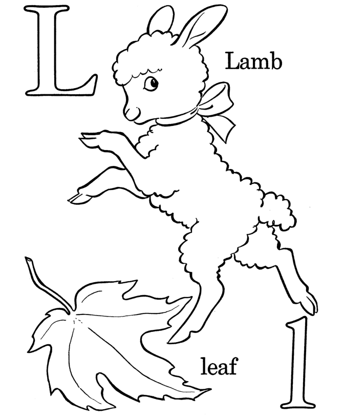 Alphabet Coloring pages - Letter L 