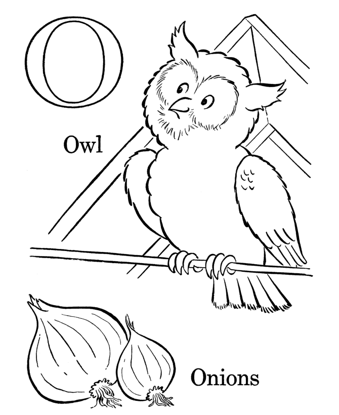 Bluebonkers Free Printable Alphabet Coloring pages - Letter O