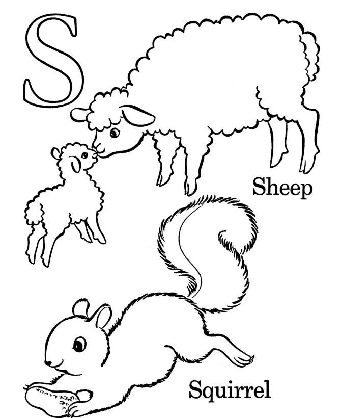 Alphabet Coloring pages - Letter S 