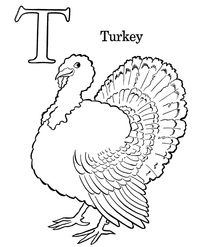 Alphabet Coloring pages - Letter T 