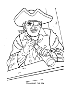 Free Pirates of Caribbean Sea coloring page