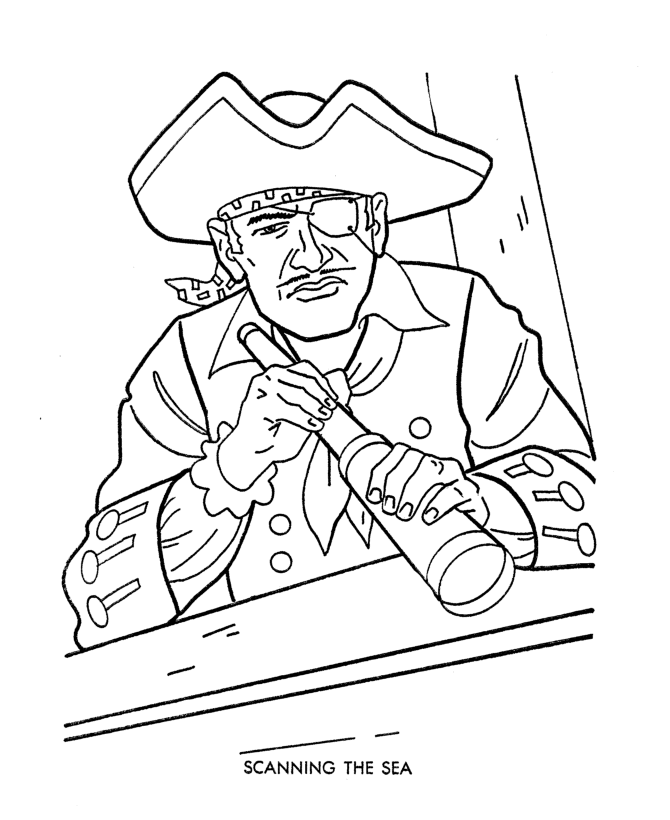  Caribbean Pirates of the Sea Coloring page