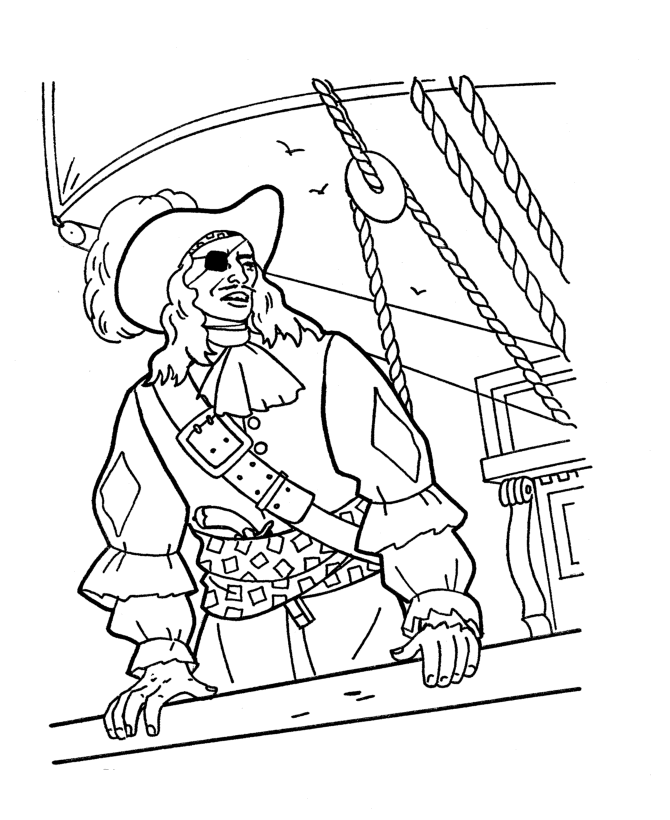 Block poster Pirates - coloring page for 25 people - Yoors