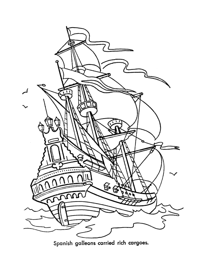  Caribbean Pirates of the Sea Coloring page