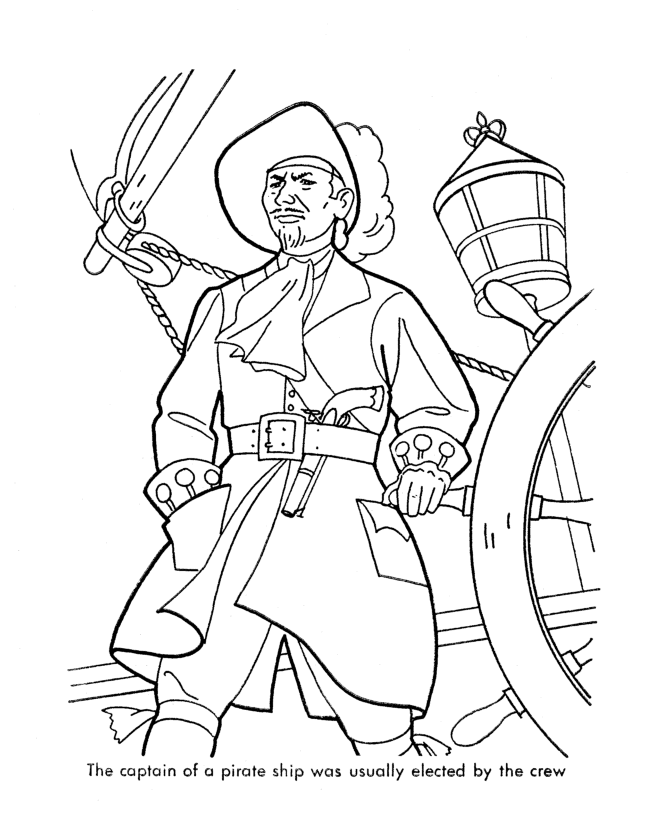  Caribbean Pirates of the Sea Coloring page