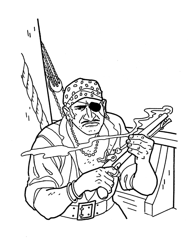 Bluebonkers Caribbean Pirates of the Sea coloring pages