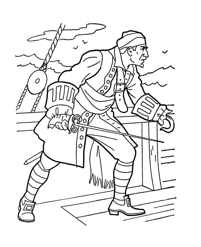  Caribbean Pirates of the Sea Coloring page