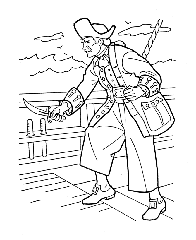  Caribbean Pirates of the Sea Coloring page