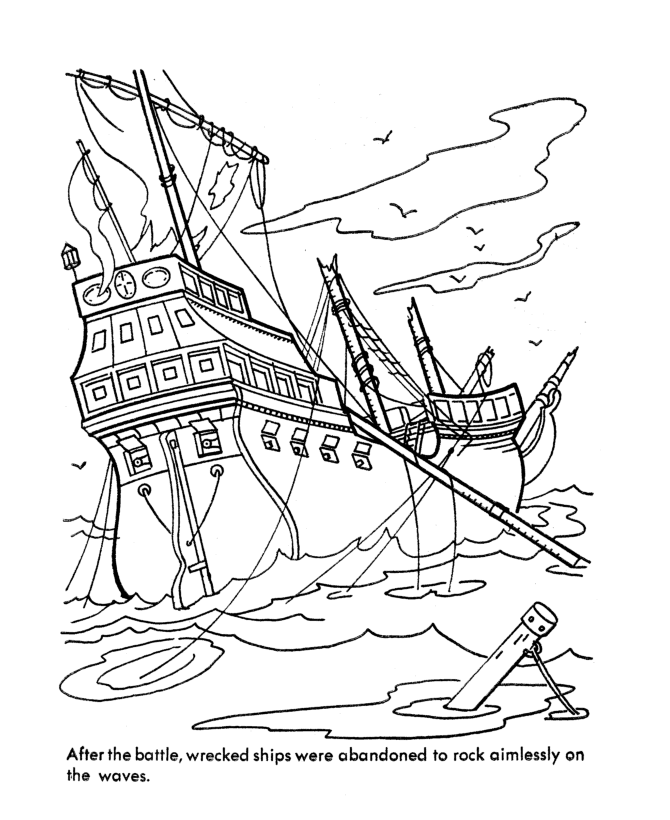  Caribbean Pirates of the Sea Coloring page