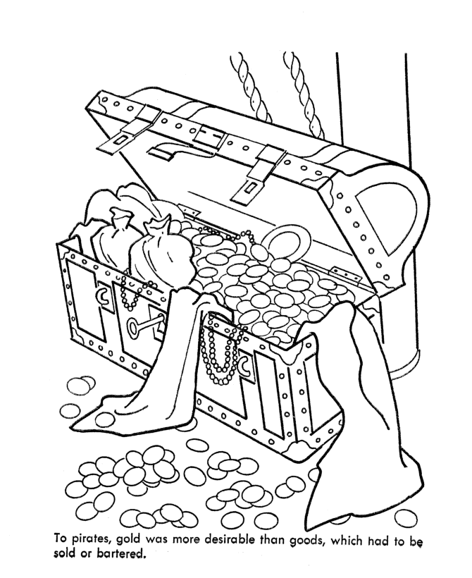  Caribbean Pirates of the Sea Coloring page