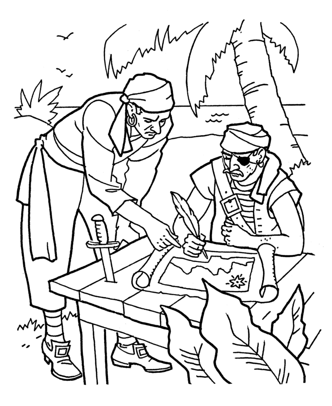  Caribbean Pirates of the Sea Coloring page