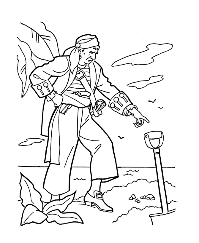  Caribbean Pirates of the Sea Coloring page