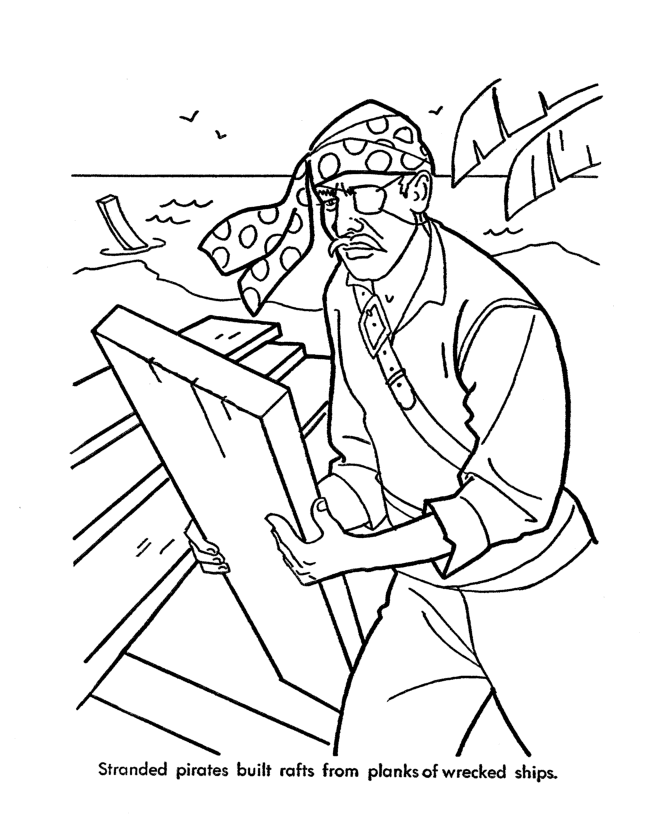  Caribbean Pirates of the Sea Coloring page