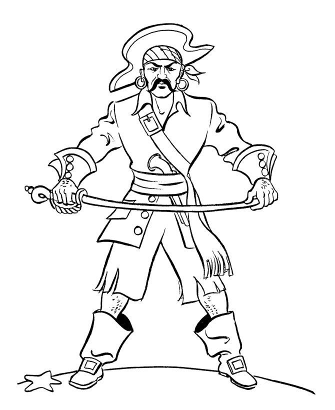  Caribbean Pirates of the Sea Coloring page