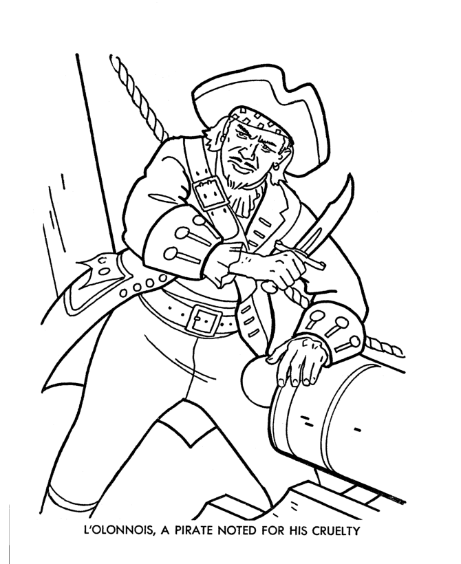  Caribbean Pirates of the Sea Coloring page