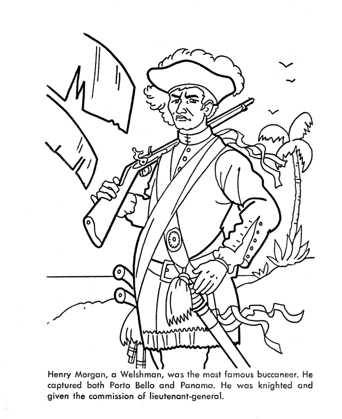  Caribbean Pirates of the Sea Coloring page