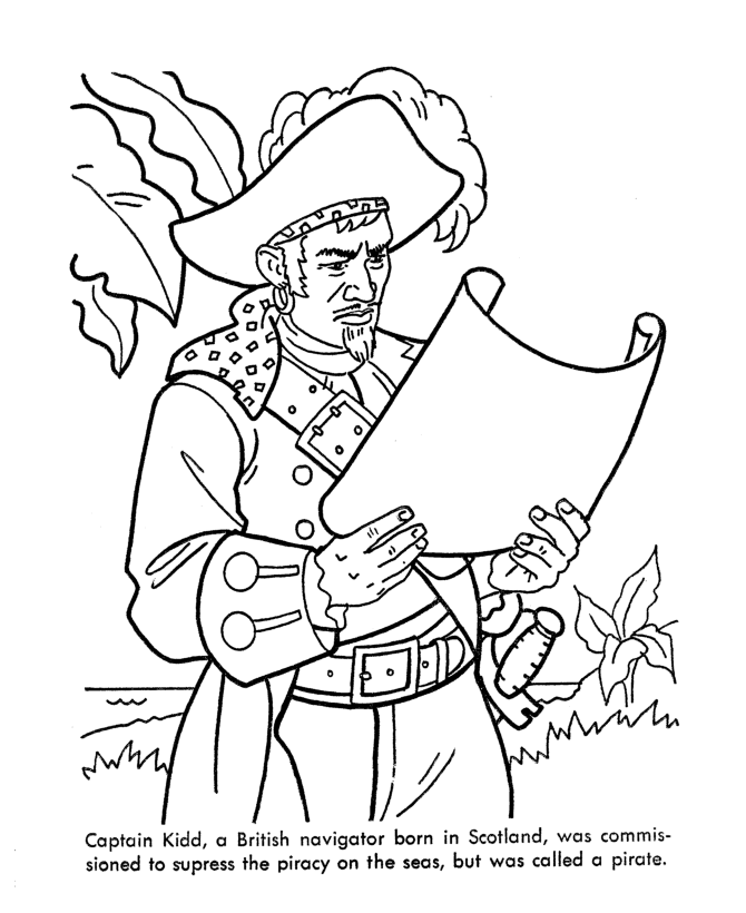  Caribbean Pirates of the Sea Coloring page