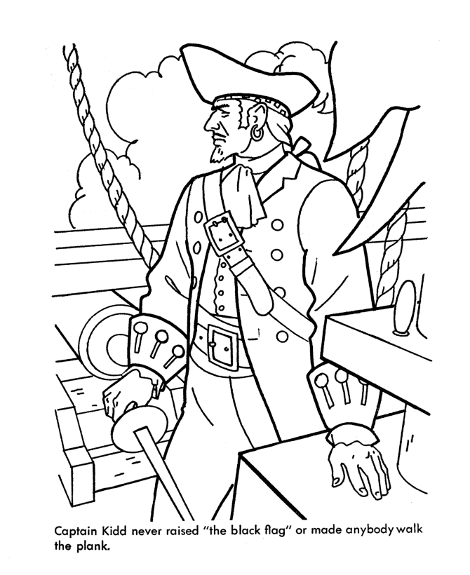  Caribbean Pirates of the Sea Coloring page