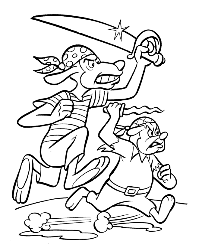 Cartoon Pirates Coloring page