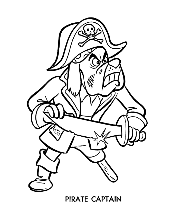 Cartoon Pirates Coloring page