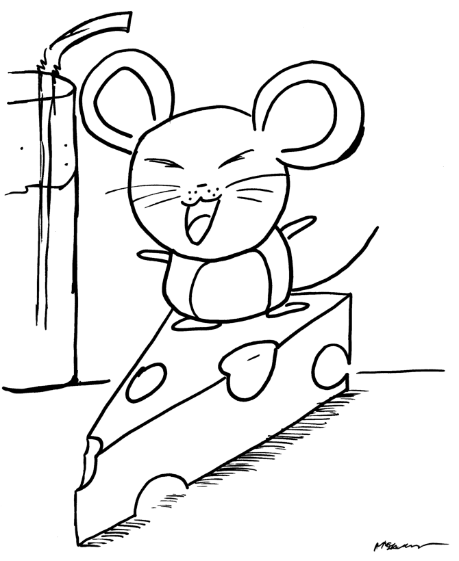 Anime Mouse | Anime Coloring Page
