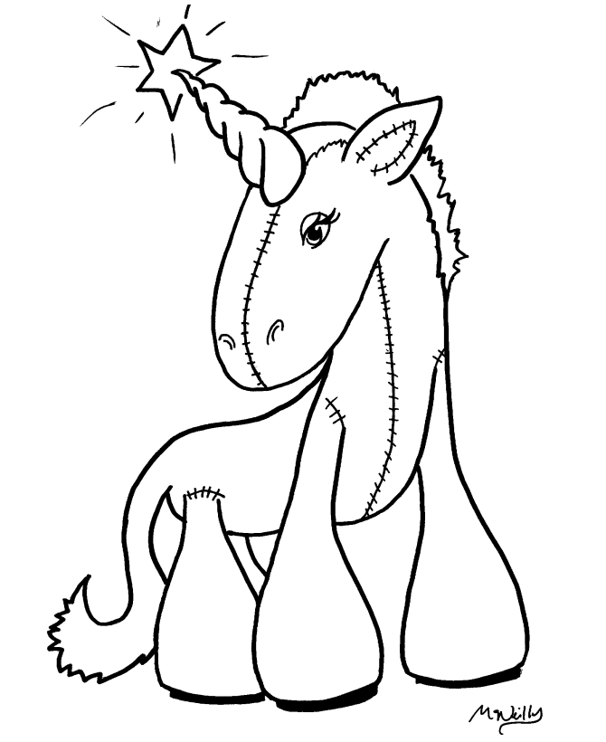 Anime Unicorn | Anime Coloring Page