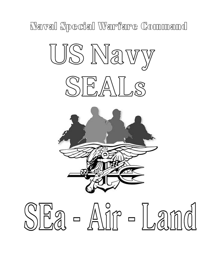 US Navy SEALs Coloring Page - Armed Forces Day - SEALs in action