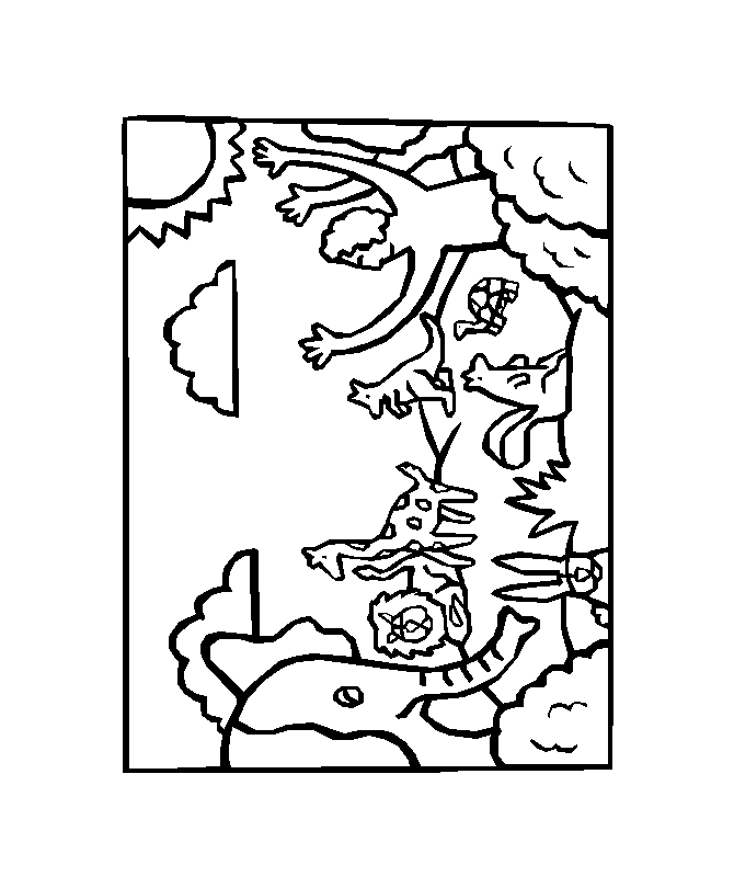 creation coloring pages. The Creation - Day 6