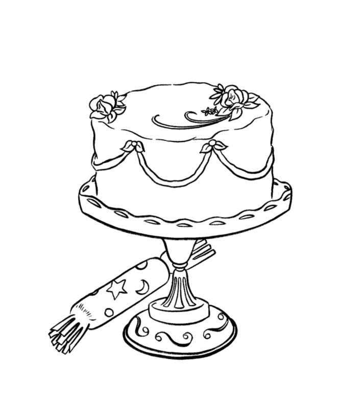  Birthday Cake Coloring page