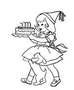 Birthday Party Coloring Page 