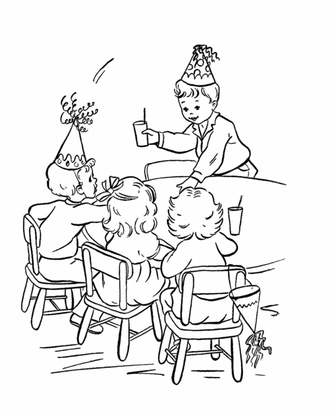  Birthday Party Fun Coloring page