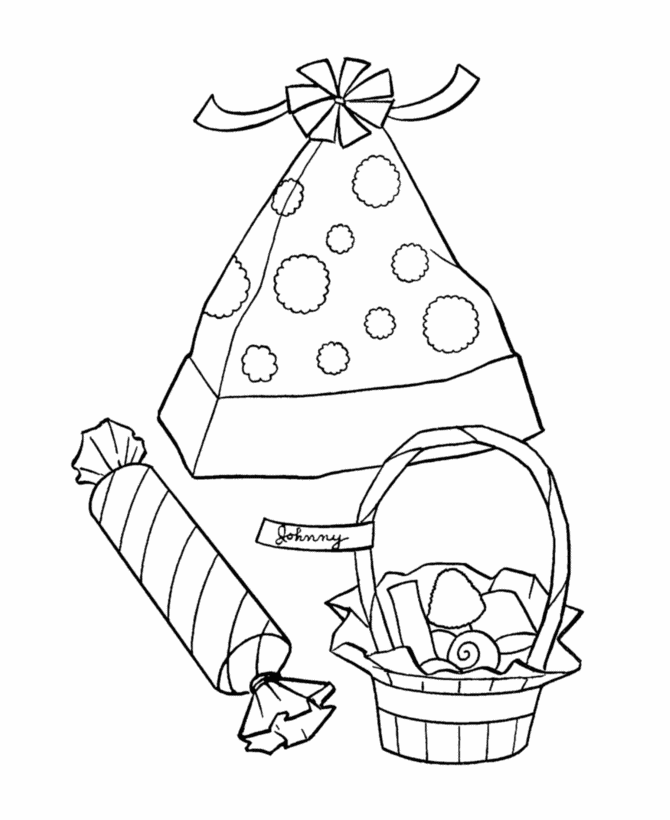  Birthday Party Sweets Coloring page