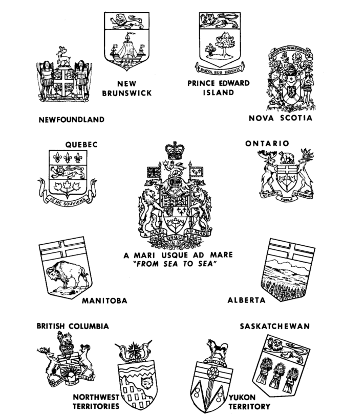 Canada Day - Canada Coat of Arms, and all Provences