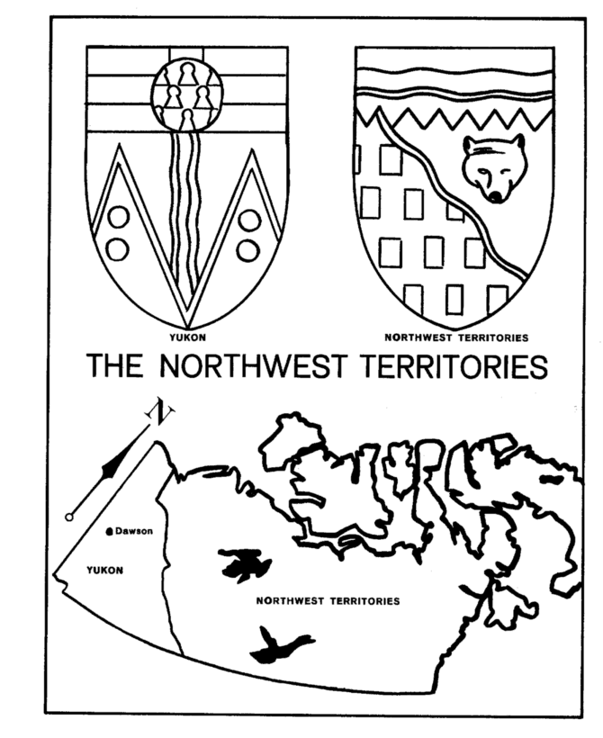 The Northwest Terratories - Map / Coat of Arms