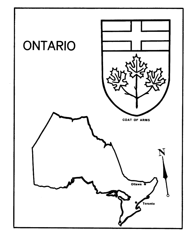 Ontario - Map / Coat of Arms 