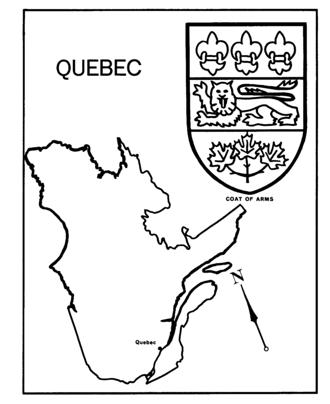 Quebec - Map / Coat of Arms 