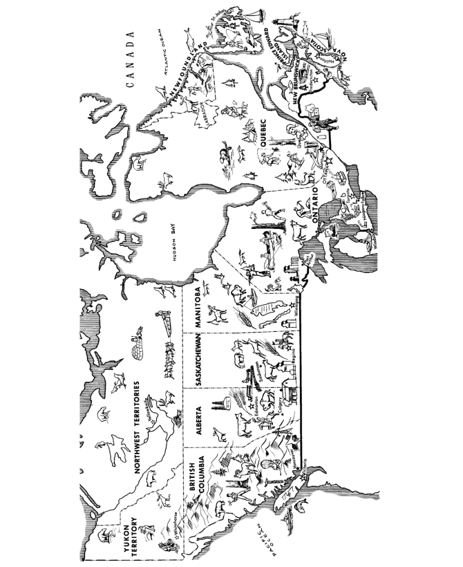 Canada Day - full Map of Canada 