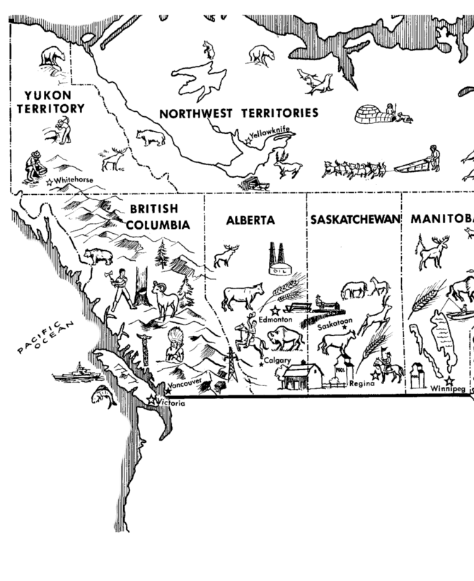 Canada Day - Map of Western Canada 