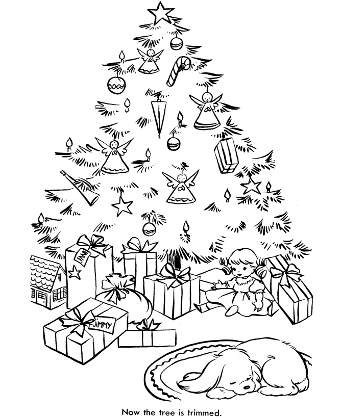 Christmas Tree Coloring Pages