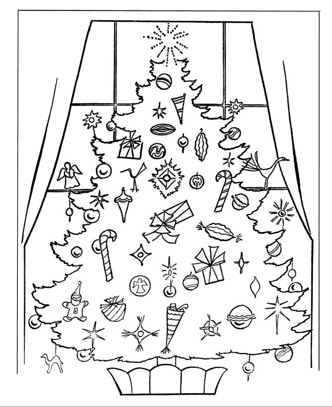 Christmas Tree Coloring Pages