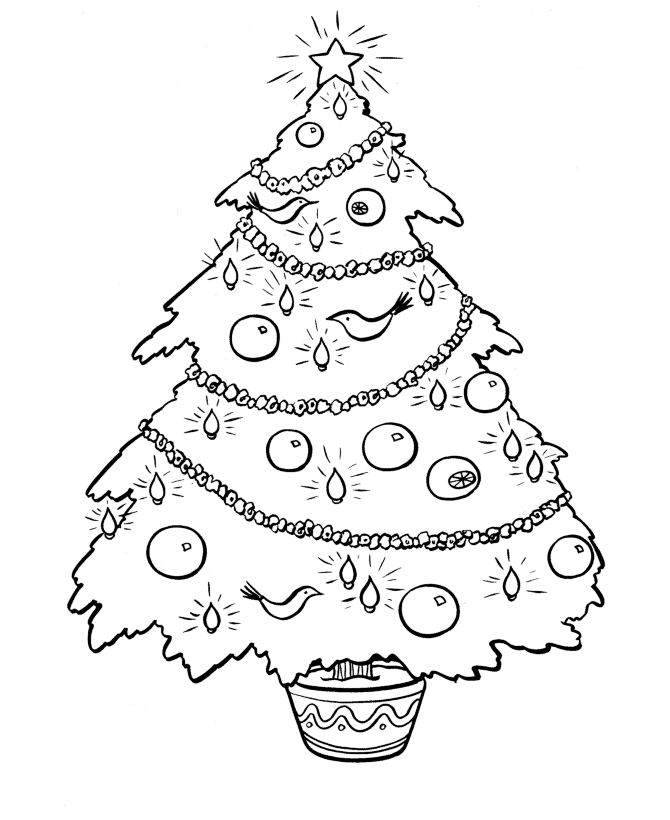 Christmas Tree Coloring Pages