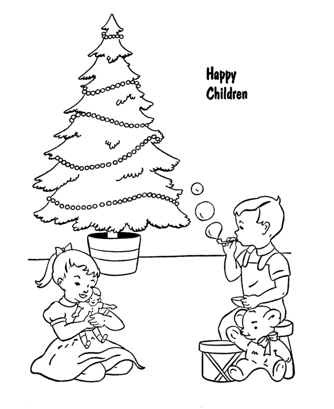 Christmas Tree Coloring Pages