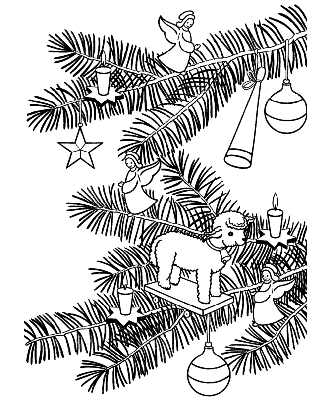 Christmas Tree Coloring Pages